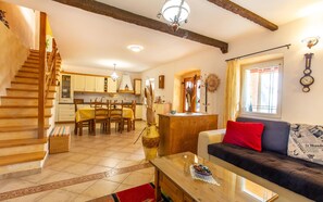 TV, DVD player, foosball