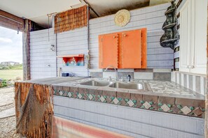 Baignoire, serviettes fournies