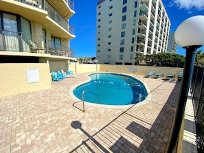 Pool - Family fun 3 bedroom oceanfront condo! Outdoor pool. (North Myrtle Beach)
