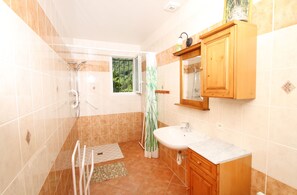 Bathtub, hair dryer - Detached 135 m2 house at 650 m altitude between Vercors and Provence. (Chastel-Arnaud)