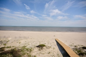 On the beach, sun loungers - "No Pressure"  Beautiful beach front home (Port St Joe)