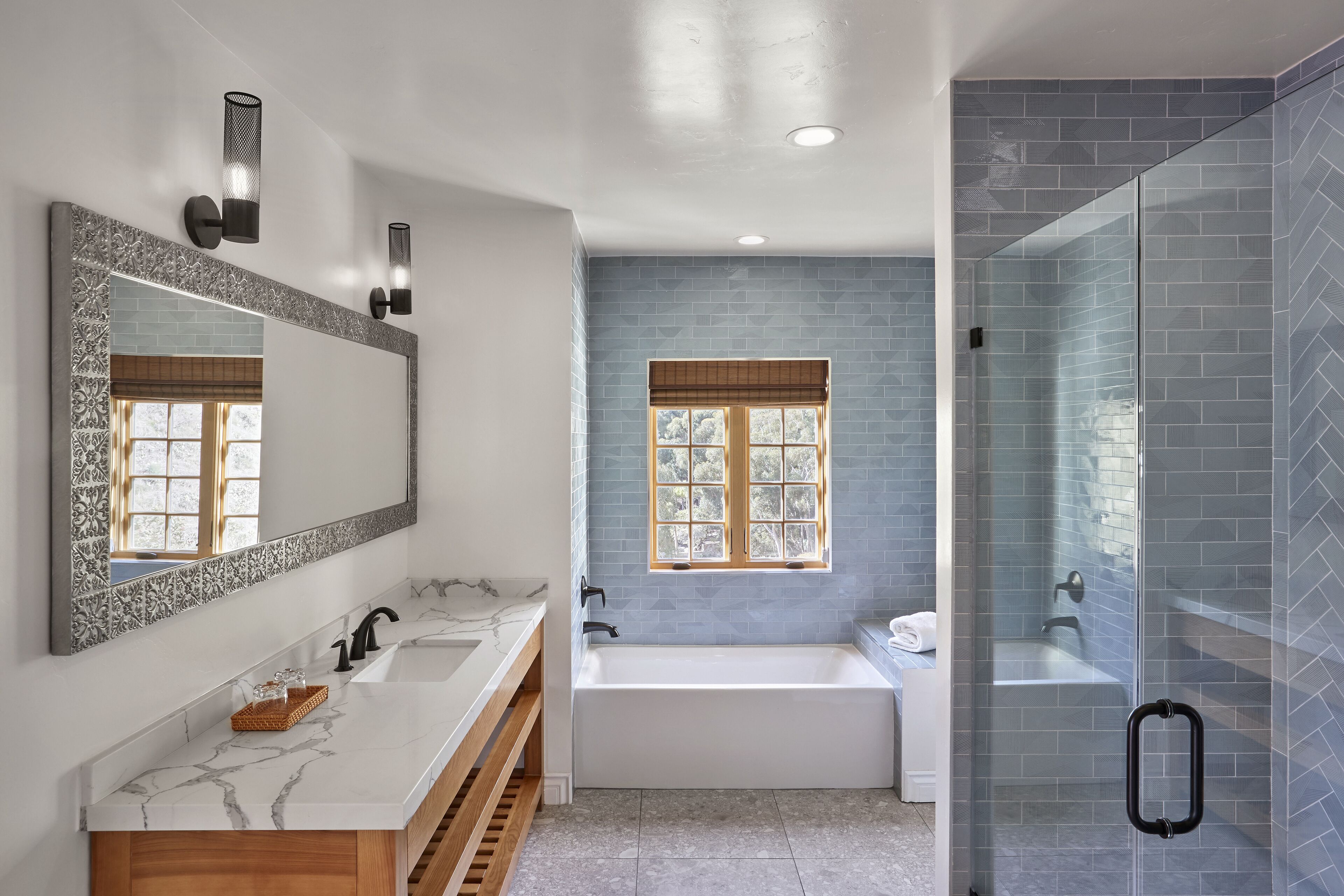 honeymoon suite, 1 king bed with sofa bed, ocean view | bathroom | hair dryer, bathrobes, towels