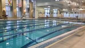 Indoor pool, a heated pool