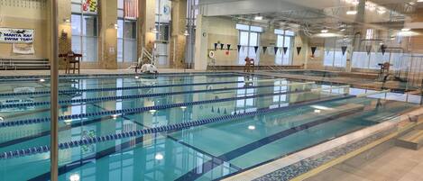 Indoor pool, a heated pool