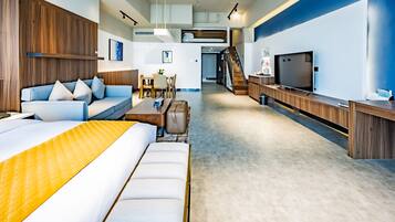 Chambre Deluxe avec lits jumeaux | Literie de qualité supérieure, couette en duvet d'oie, minibar