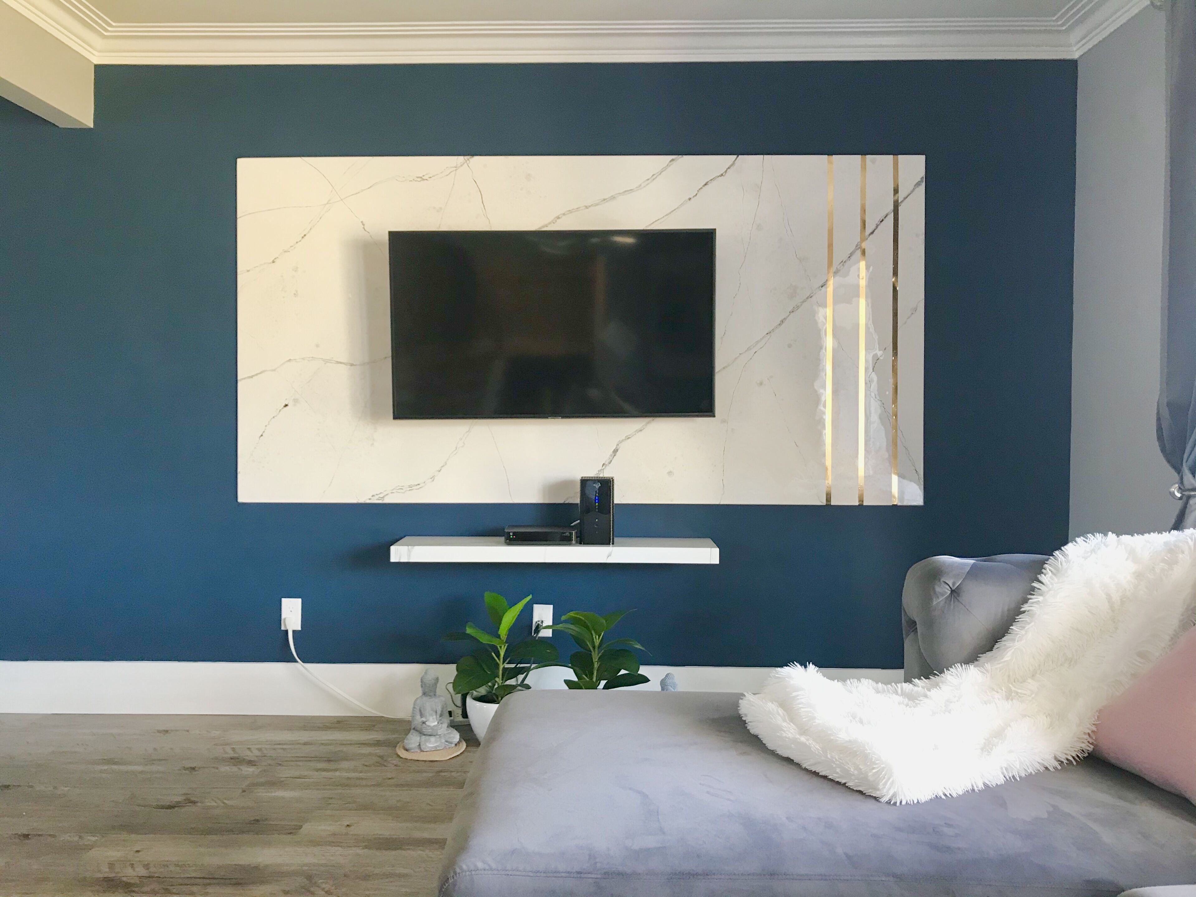 Modern floating TV wall