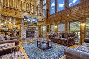 Smart TV, fireplace, video games, DVD player - The Circle of Life  -  Theater Room, Hot Tub, $560 FREE tickets each paid day! (Sevierville)