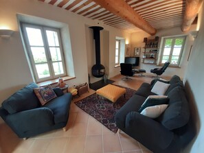 TV, fireplace, DVD player, ping pong