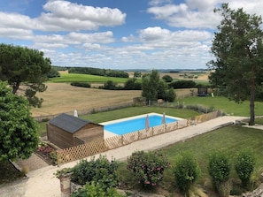 Outdoor pool, a heated pool - Beautiful Secluded All Ensuite Property with Private Heated Pool – Sleeps 15 (Fonroque)