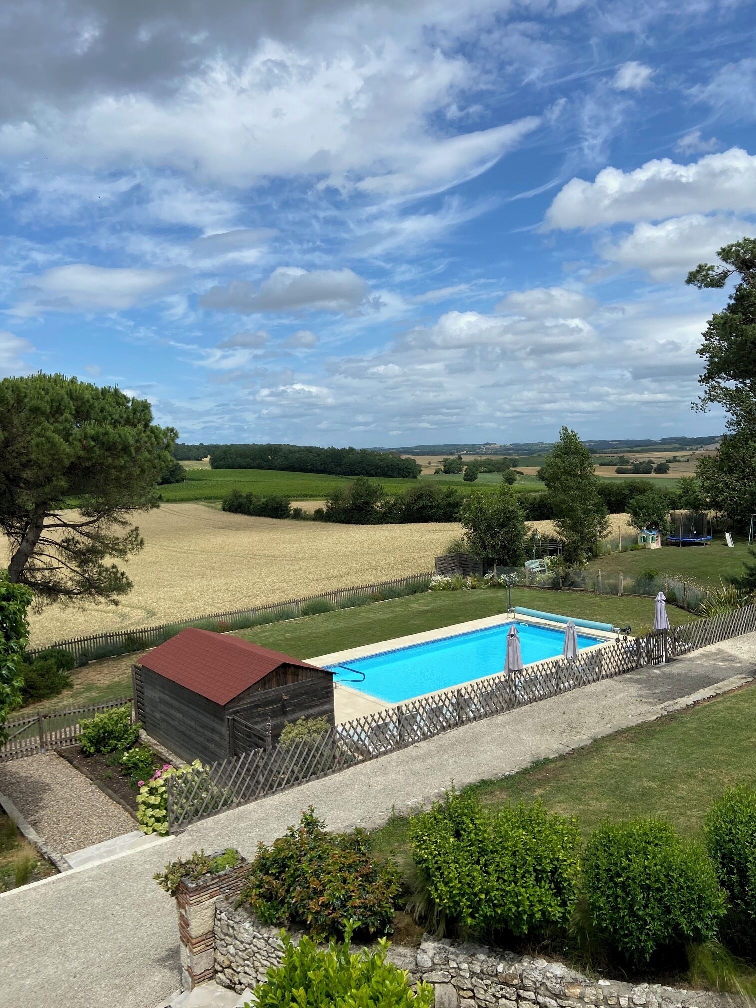 Piscine extérieure, piscine chauffée