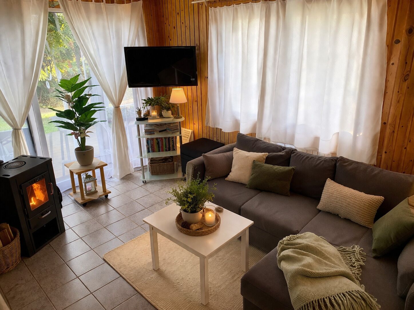 Smart-TV, Kamin, DVD-Player, Tischfußball
