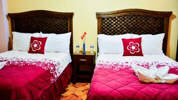 Down comforters, iron/ironing board, free WiFi, bed sheets