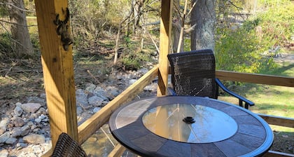 Smoky Mountain Tiny Cabin On Bold Stream With Private Hot Tub