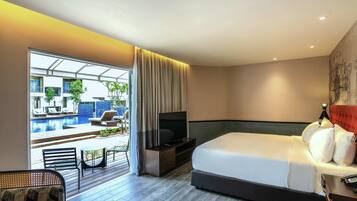 Couette en duvet d'oie, matelas Select Comfort, minibar