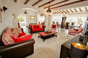 TV, DVD player, stereo