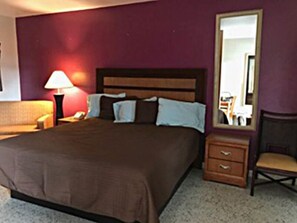 Chambre, 1 très grand lit, coin cuisine | Wi-Fi gratuit