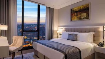 In-room safe, desk, laptop workspace, soundproofing