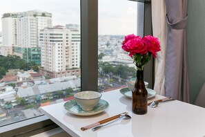 Spiseområde på rommet