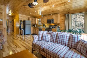 TV, DVD player - Log Cabin Streamside with fire-pit 5 mins to the HUB (Pisgah Forest)