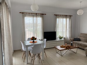 Superior Apartment, 1 Bedroom | Living area | Flat-screen TV - Seashell Apartments (Paphos)