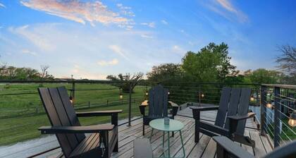 Container home with rooftop views and pickleball