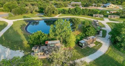 Container home with rooftop views and pickleball