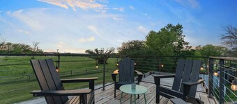 Container home with rooftop views and pickleball