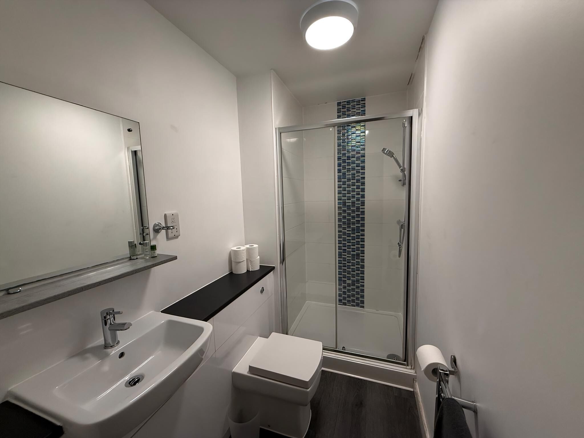 Luxury Apartment, 1 Bedroom | Desk, laptop workspace, iron/ironing board, free WiFi