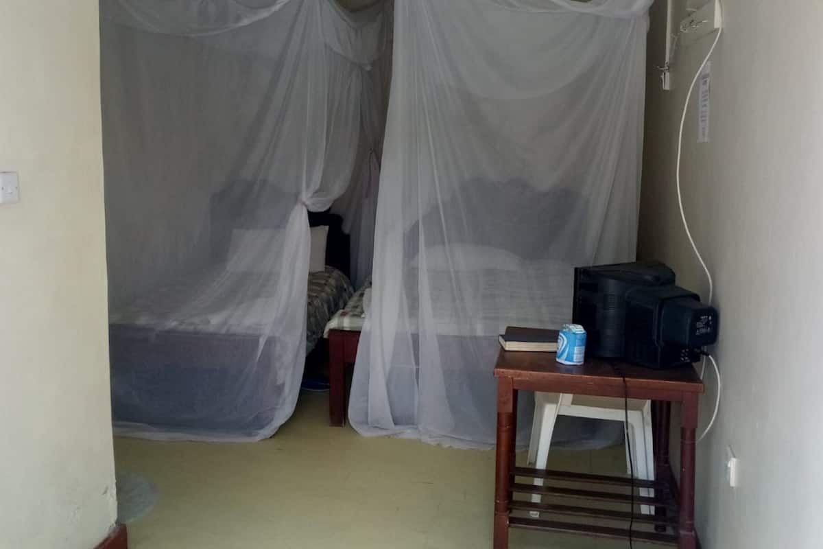 Habitació doble o amb dos llits individuals | Escriptori, planxa i posts de planxar, wifi gratuïta i roba de llit