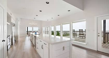 Beachfront Beauty with Huge Deck & Stunning Views
