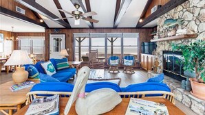 House, Multiple Beds, Kitchen, Ocean View | Living room - Ocean's Edge, 4 Bedrooms, Ocean Front, Pet Friendly, Sleeps 8 (Ponte Vedra Beach)