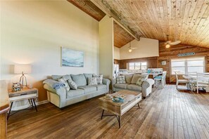 House, Multiple Beds, Kitchen, Ocean View | Living room | 42-inch TV with cable channels - Dreamview, Beach Front, 3 Bedrooms, Wifi, Sleeps 10 (St. Augustine)