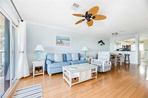 Condo, Multiple Beds, Balcony, Ocean View | Living room - Sea Place Paradise, 2 Bedroom, Oceanfront, End Unit, Sleeps 6, 2 Balconies (St. Augustine)