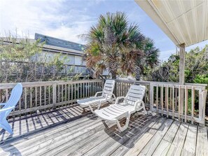 House, 1 King Bed with Sofa bed, Balcony, Ocean View | Balcony - Pounds Cottage, 1 Bedroom, Ocean Front, Pet Friendly, Sleeps 5 (St. Augustine)