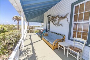House, Multiple Beds, Patio, Ocean View | Balcony - The Historic Lodge, 5 Bedrooms, Ocean Front, Wifi, Sleeps 10 (St. Augustine)
