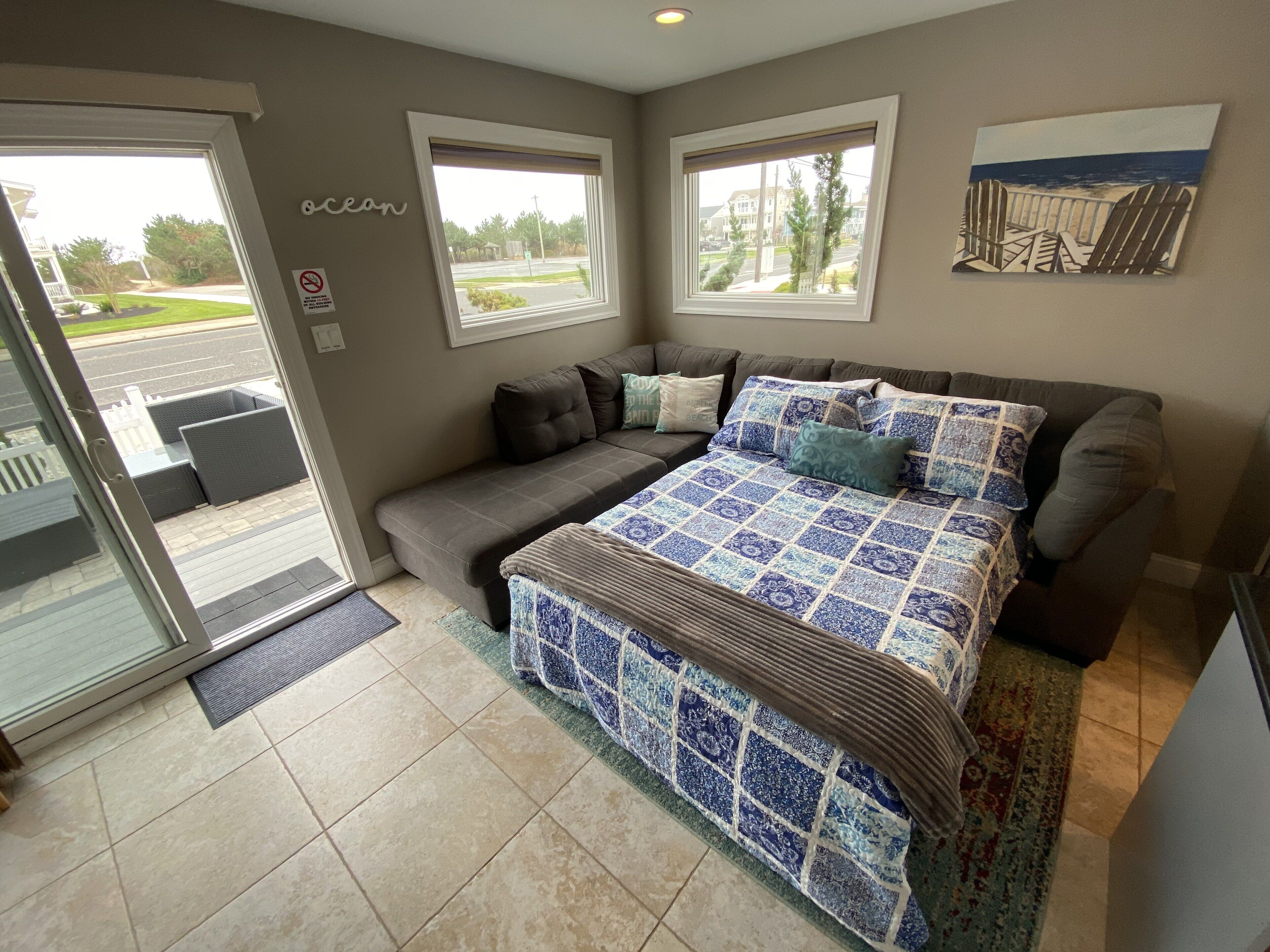 智能電視、壁爐、書籍、音樂庫