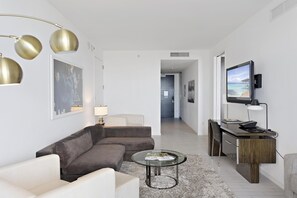 Living area - W Hotel Ocean View 1 bedroom 1.5 bath Suite 1509 (Miami Beach)