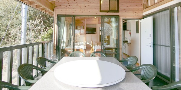 Deluxe Villa, 1 Bedroom, Kitchen, Partial Ocean View | Terrace/patio