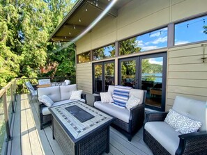 Terrace/patio - Lakefront Cabin w/ Hot Tub & Private Dock (Sagle)