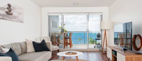 Una televisión de pantalla plana