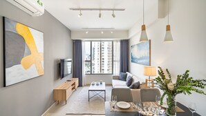 Apartment, 2 Schlafzimmer | Essbereich im Zimmer