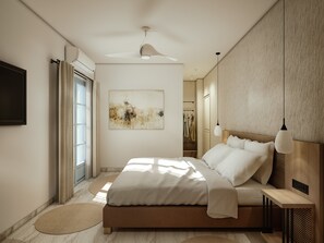 Superior kamer, 1 twee- of 2 eenpersoonsbedden | Bedden met traagschuimmatras, een kluis op de kamer, een bureau