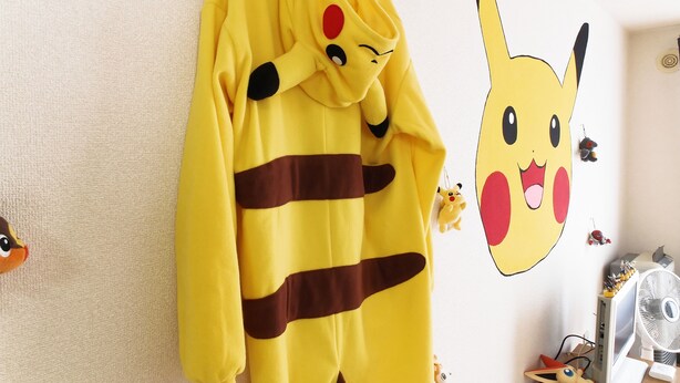 A room with a bed, a desk with a computer, and various Pokemon plush toys. - PEOPLE NoIII 810 (Sapporo)