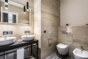 Douche, séchoir à cheveux, bidet