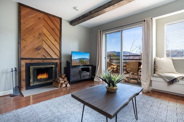 电视、壁炉、办公室