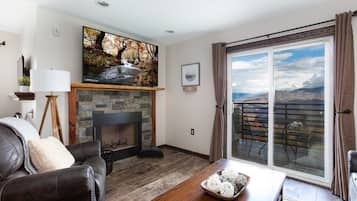 TV, fireplace, streaming services, offices