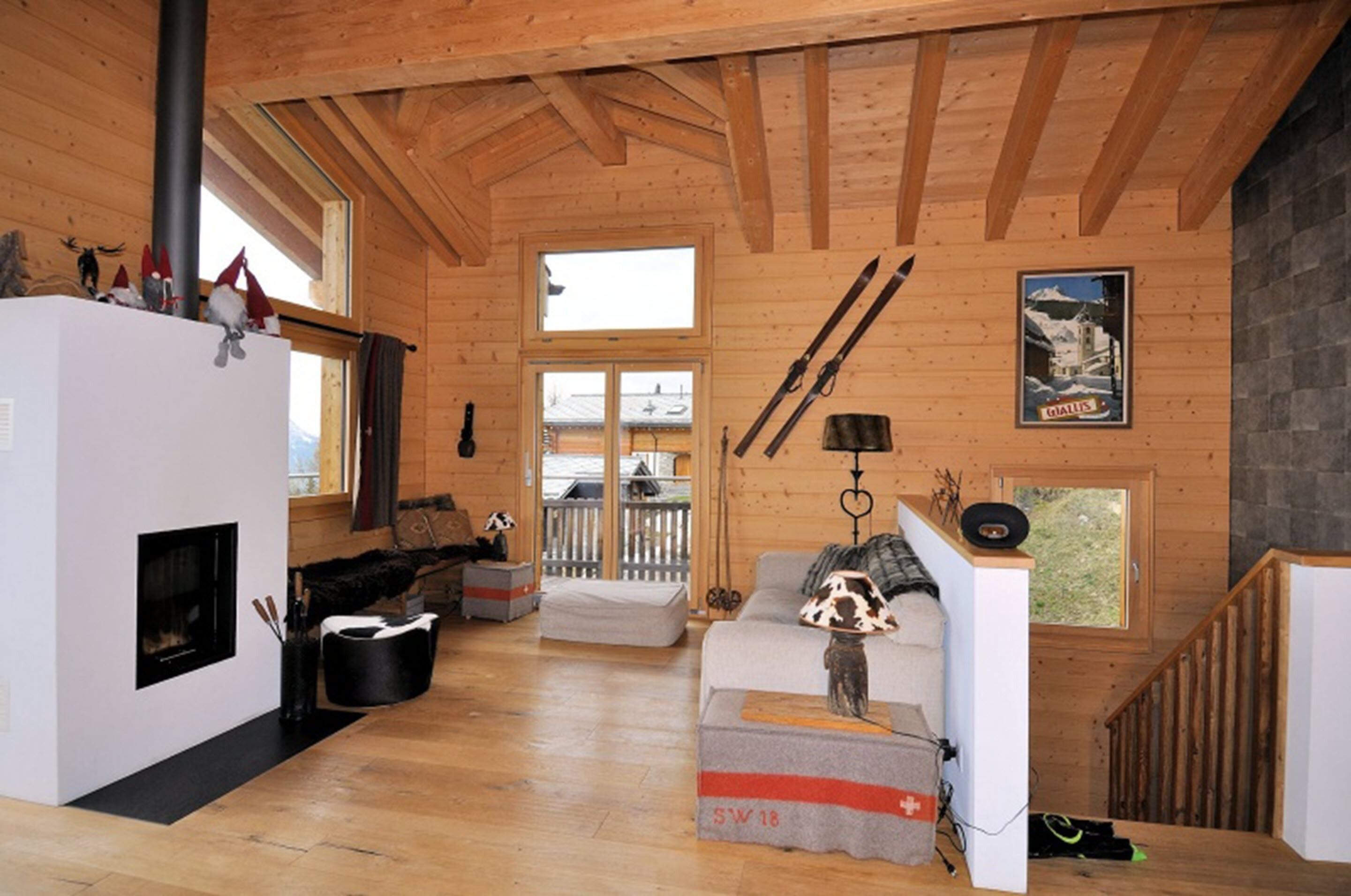 Chalet, 3 chambres | Coin séjour