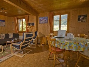 Chalet, 2 Bedrooms | Living room | TV, DVD player - Maxima (Fiesch)