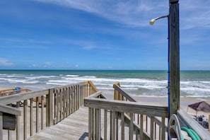 On the beach - 3952 Island Drive- Oceanfront Home with views and private beach access- Adjoining Side is Availab... (North Topsail Beach)