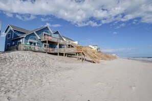 On the beach - 3944 Island Drive- Oceanfront Island Retreat, Views from the couch and deck!- Adjoining Side is A... (North Topsail Beach)